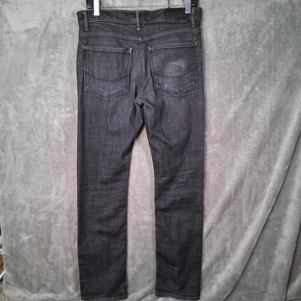 Paige Lennox Slim Straigh Jeans Mens 32x32 Black Wash Designer Denim Sample Tags - Picture 2 of 9